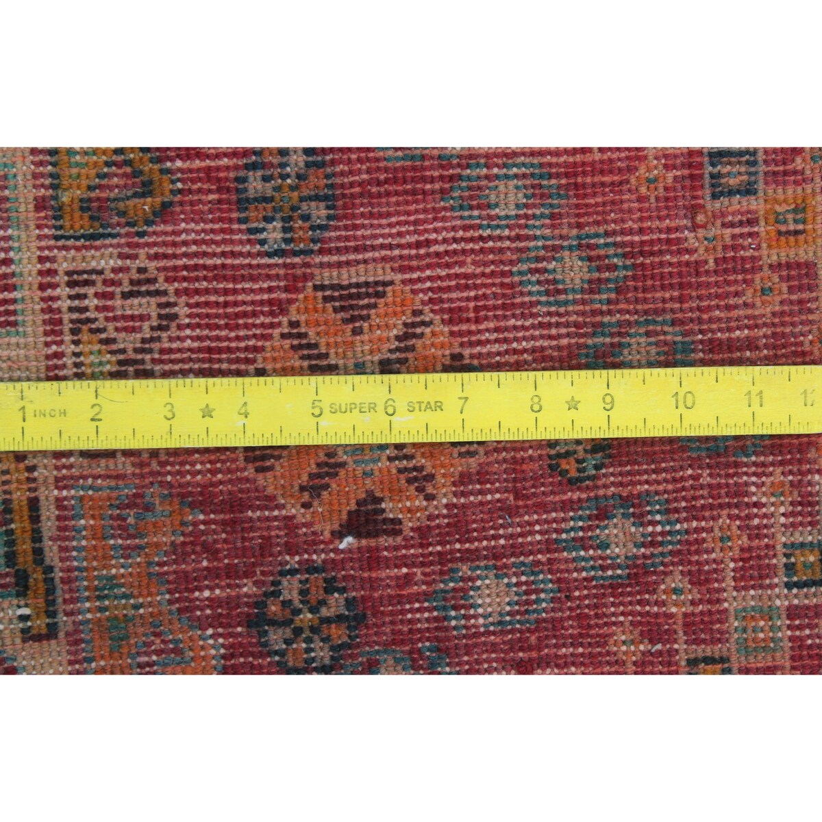 Noori Rug Vintage Beall Red/Black Rug - 4'3" x 6'3"