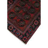 Noori Rug Vintage Blanca Red/Black Runner - 3'5" x 10'6"