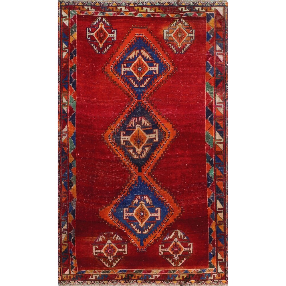 Noori Rug Vintage Distressed Loren Red/Orange Runner - 4'1" x 6'10"