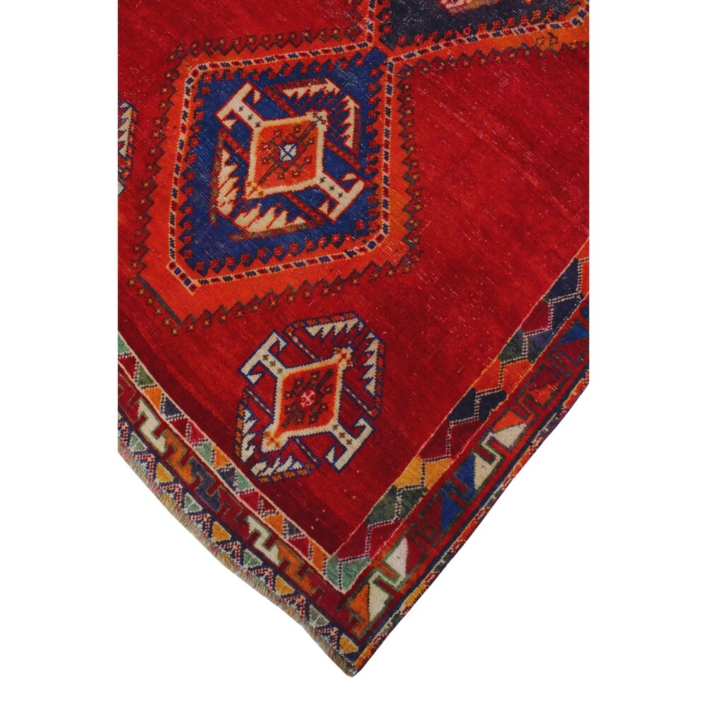 Noori Rug Vintage Distressed Loren Red/Orange Runner - 4'1" x 6'10"
