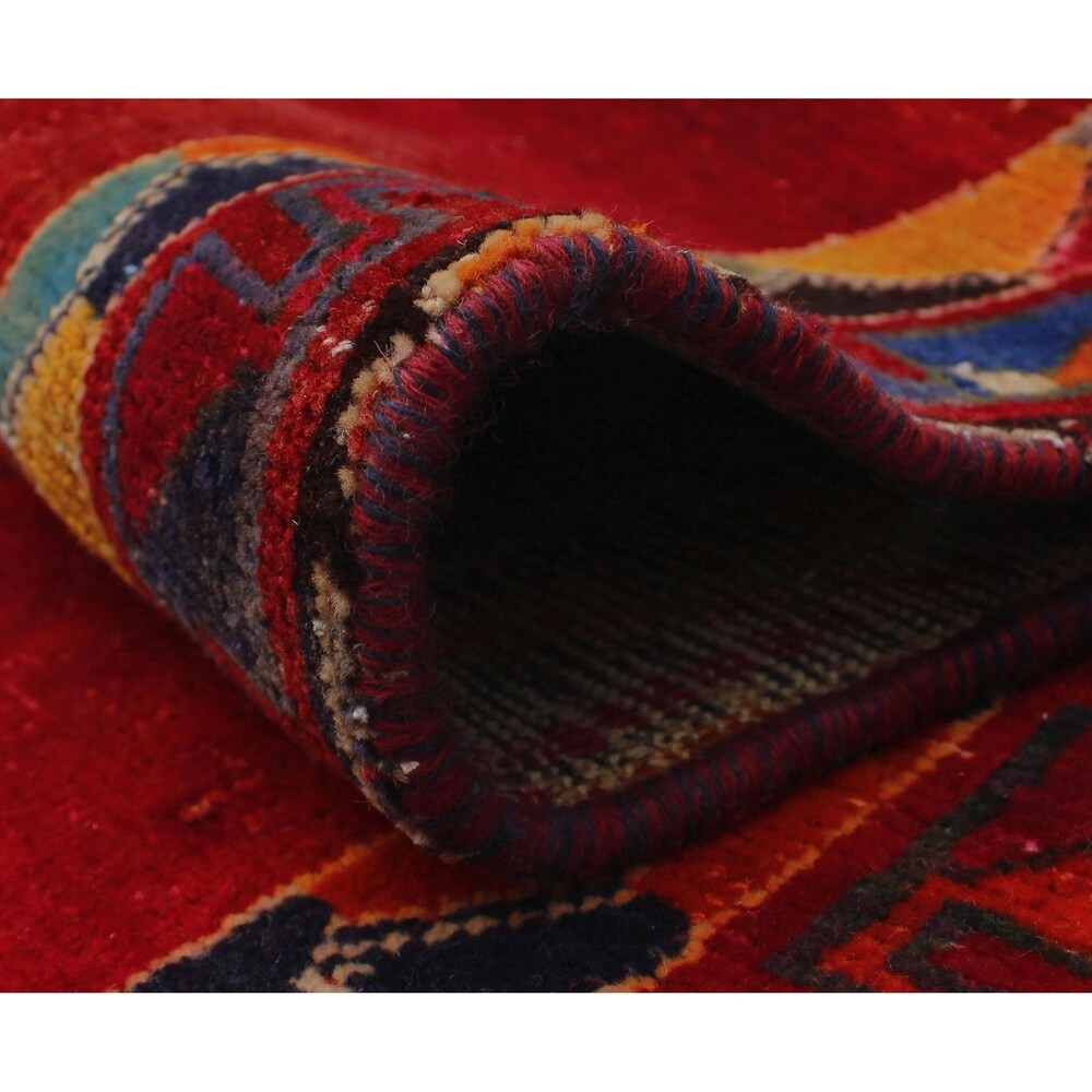 Noori Rug Vintage Distressed Loren Red/Orange Runner - 4'1" x 6'10"