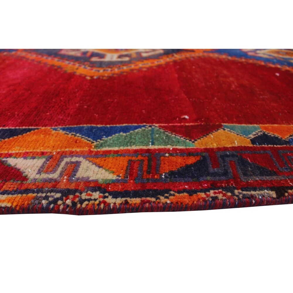 Noori Rug Vintage Distressed Loren Red/Orange Runner - 4'1" x 6'10"