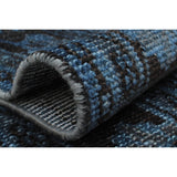Noori Rug Vintage Distressed Overdyed Awad Blue/Brown Rug - 6'8" x 9'5"