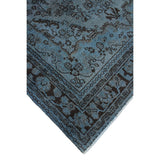 Noori Rug Vintage Distressed Overdyed Awad Blue/Brown Rug - 6'8" x 9'5"