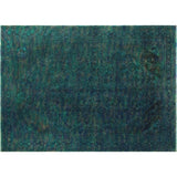 Noori Rug Vintage Distressed Overdyed Dilobar Green/Purple Rug - 6'7" x 9'2"