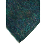 Noori Rug Vintage Distressed Overdyed Dilobar Green/Purple Rug - 6'7" x 9'2"