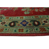 Noori Rug Vintage Distressed Tyrone Red/Lt. Green Rug - 3'4" x 4'7"