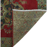 Noori Rug Vintage Distressed Tyrone Red/Lt. Green Rug - 3'4" x 4'7"