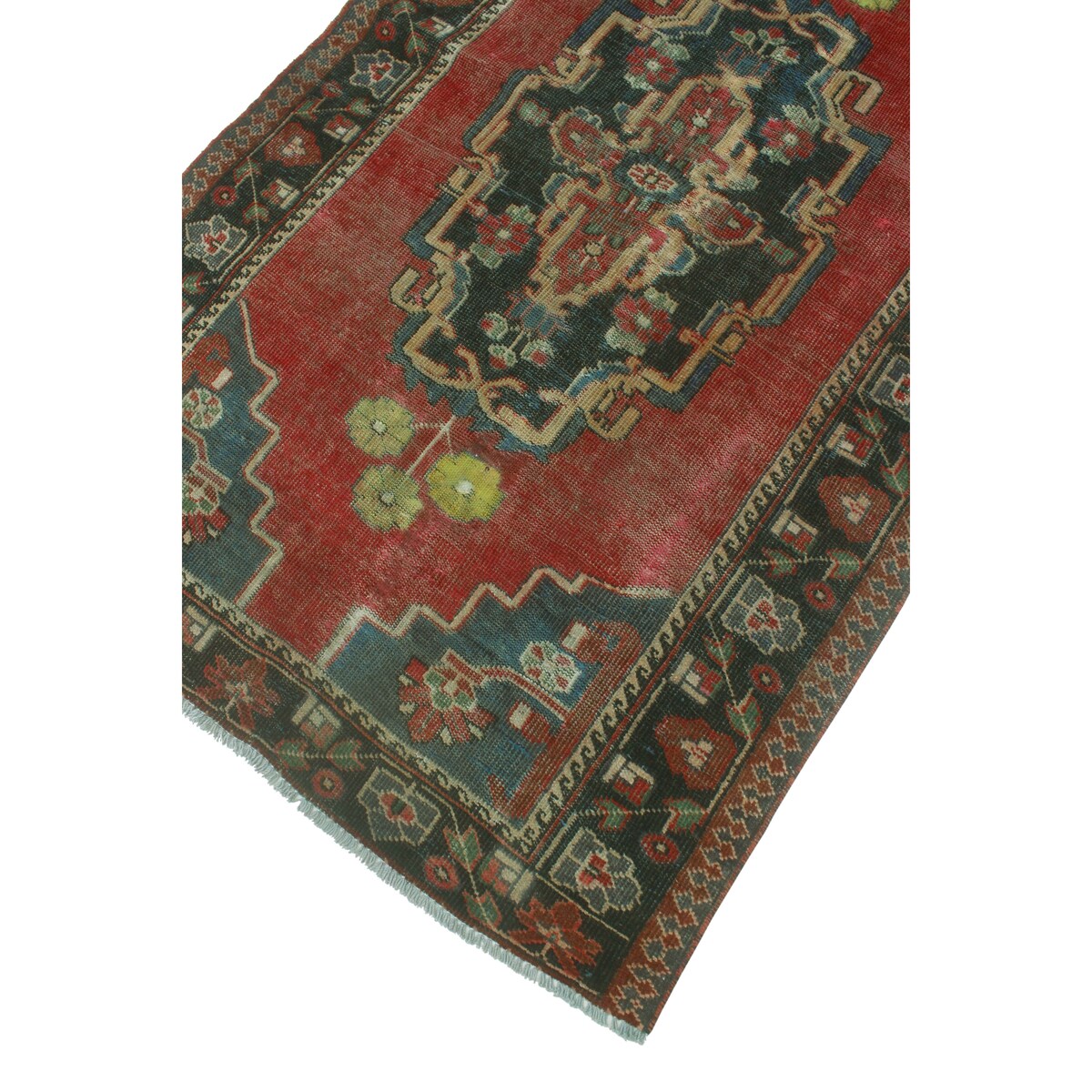 Noori Rug Vintage Distressed Vihaan Rust/Charcoal Rug - 3'10" x 6'4"