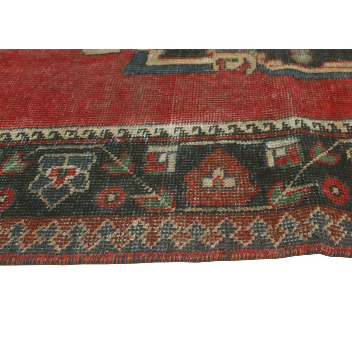 Noori Rug Vintage Distressed Vihaan Rust/Charcoal Rug - 3'10" x 6'4"