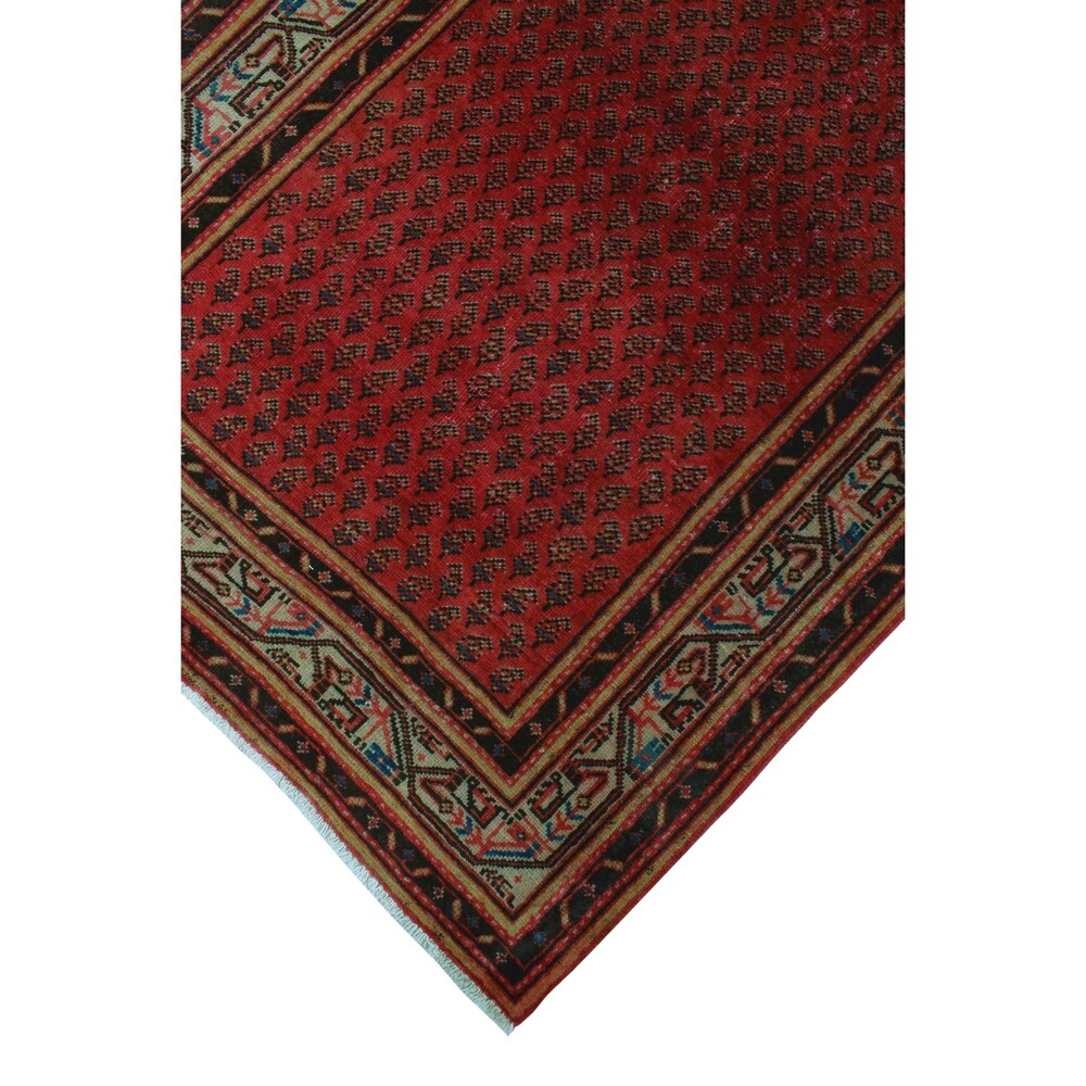 Noori Rug Vintage Distressed Wendell Red/Ivory Runner - 3'5" x 11'4"