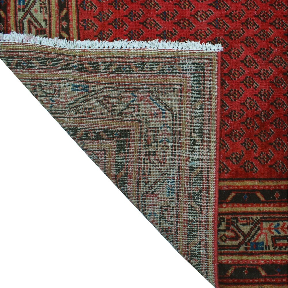 Noori Rug Vintage Distressed Wendell Red/Ivory Runner - 3'5" x 11'4"