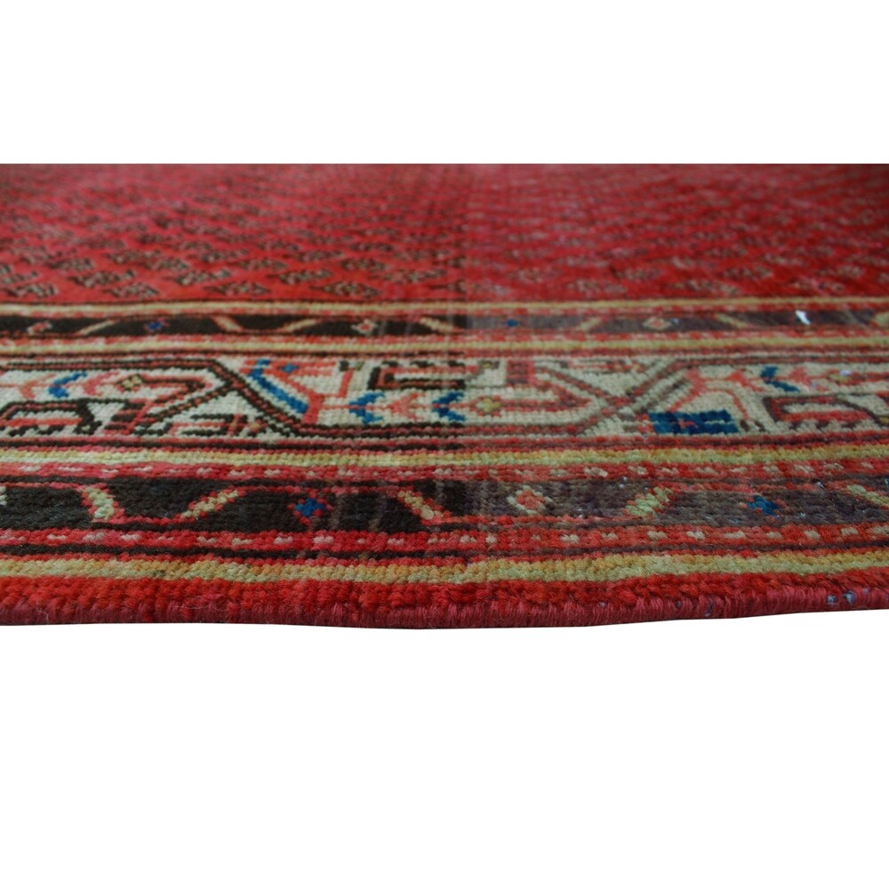 Noori Rug Vintage Distressed Wendell Red/Ivory Runner - 3'5" x 11'4"