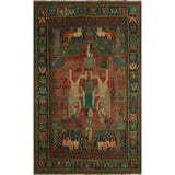 Noori Rug Vintage Distressed Ziba Rose/Beige Rug - 5'1" x 8'0"