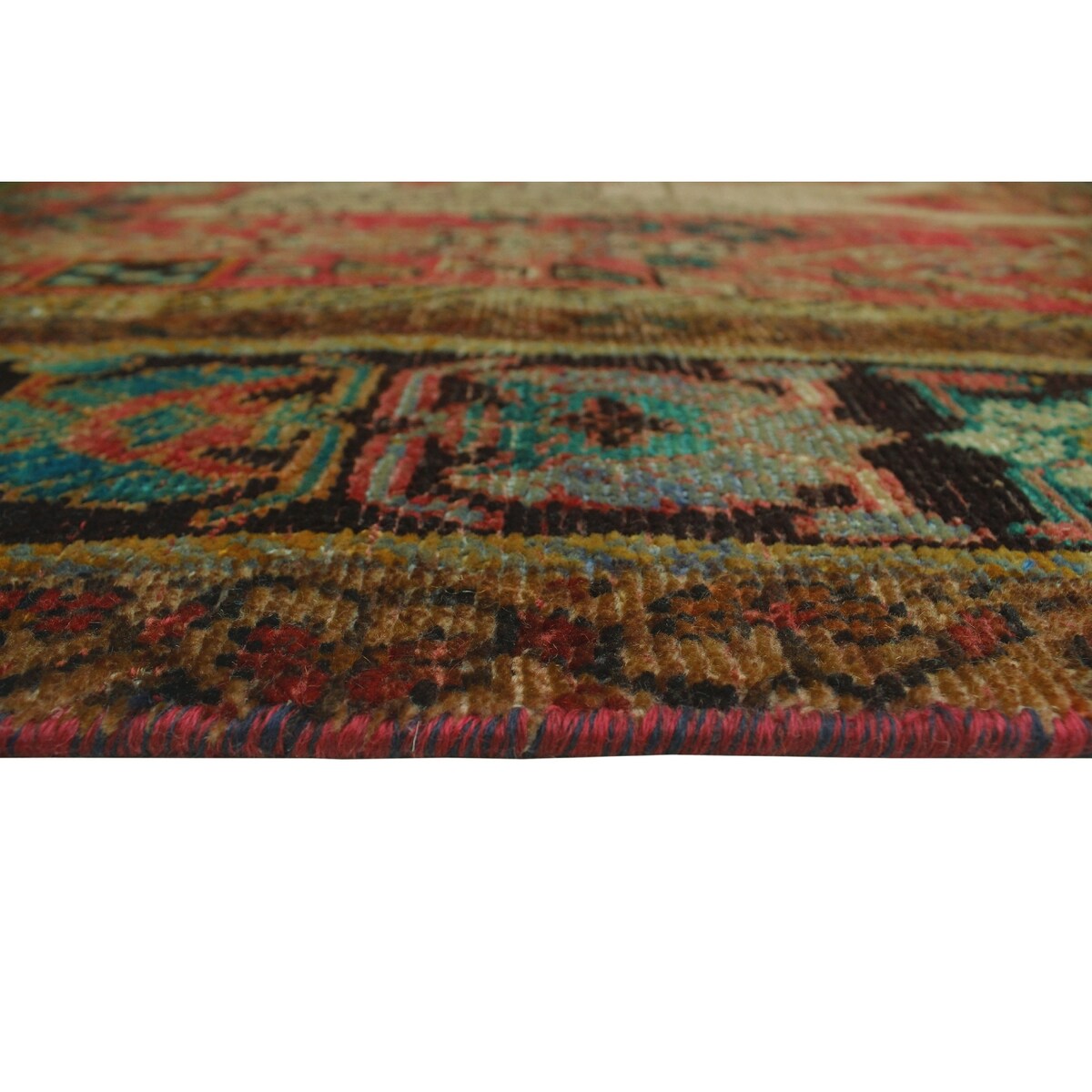 Noori Rug Vintage Distressed Ziba Rose/Beige Rug - 5'1" x 8'0"