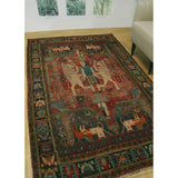 Noori Rug Vintage Distressed Ziba Rose/Beige Rug - 5'1" x 8'0"