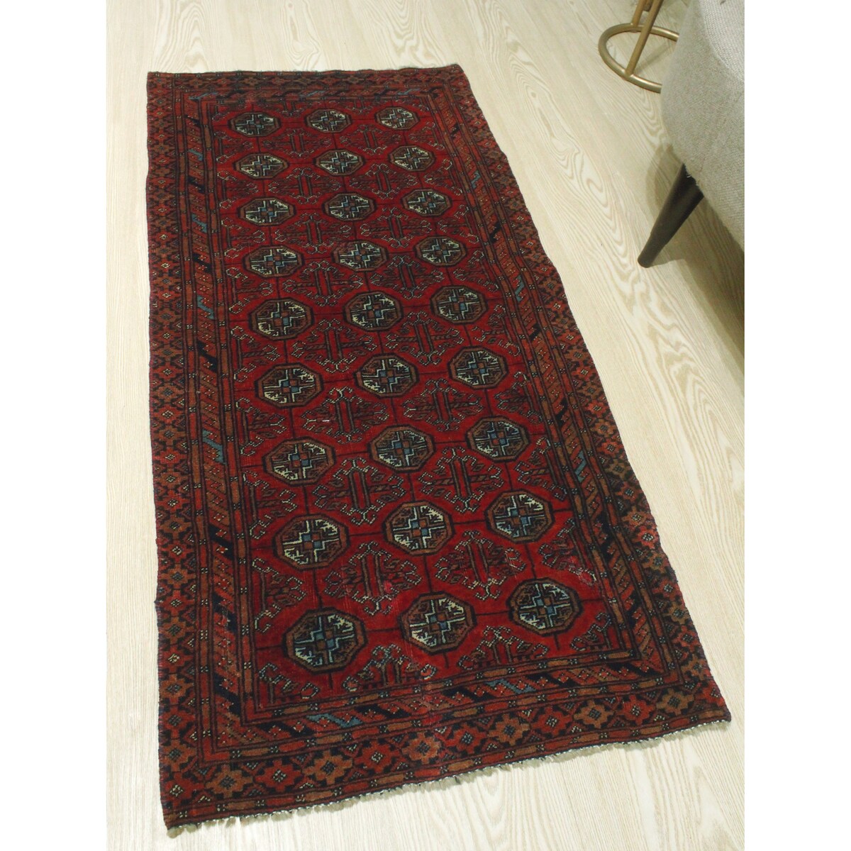 Noori Rug Vintage Mazi Rusty-Red/Black Rug - 2'3" x 4'6"