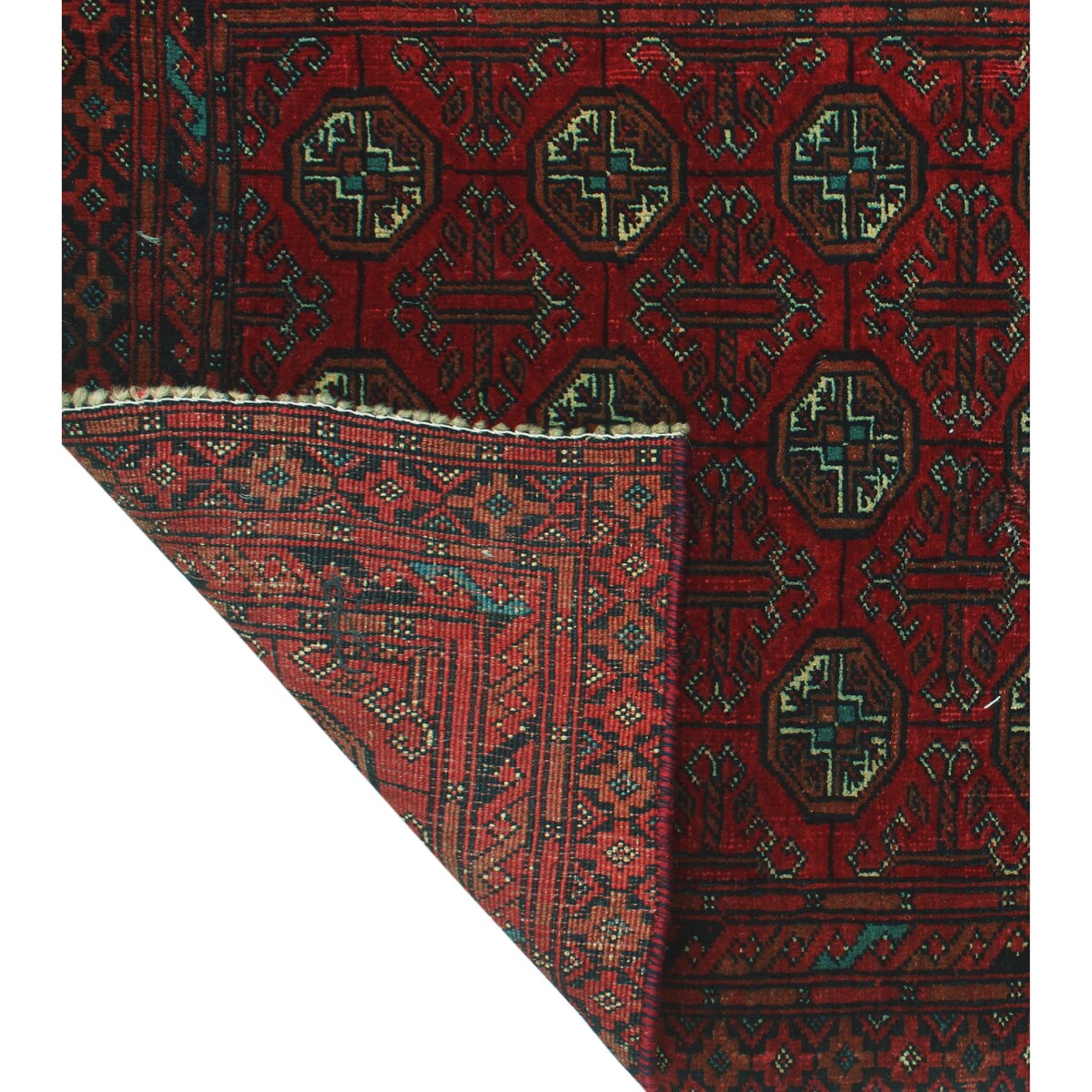 Noori Rug Vintage Mazi Rusty-Red/Black Rug - 2'3" x 4'6"