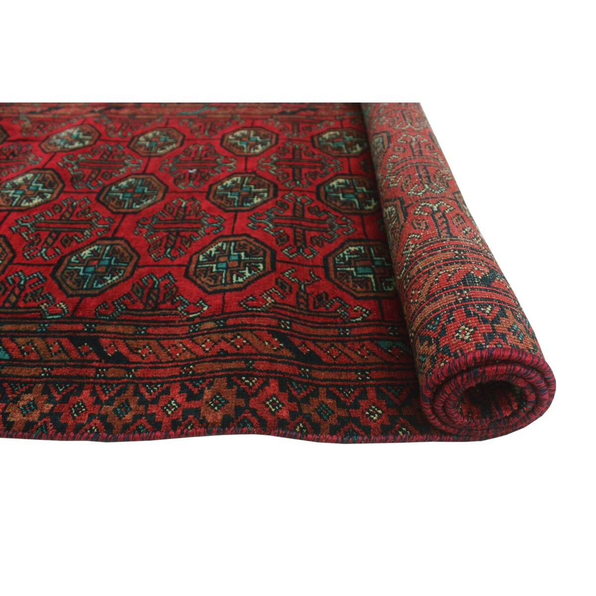 Noori Rug Vintage Mazi Rusty-Red/Black Rug - 2'3" x 4'6"