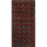 Noori Rug Vintage Mazi Rusty-Red/Black Rug - 2'3" x 4'6"