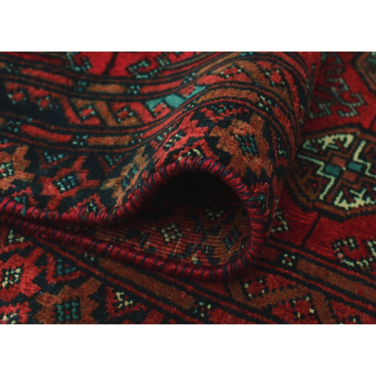 Noori Rug Vintage Mazi Rusty-Red/Black Rug - 2'3" x 4'6"