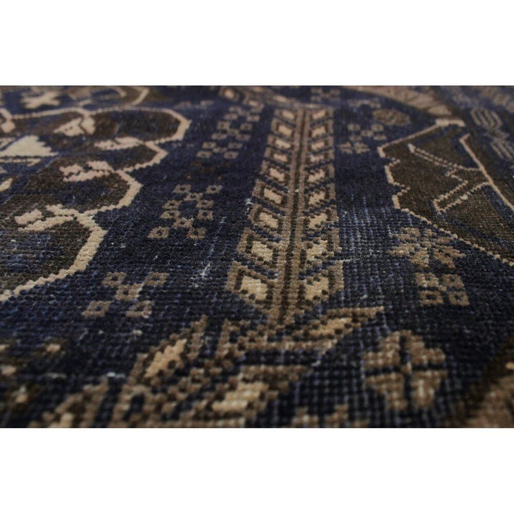 Noori Rug Vintage Sherazi Aquiano Blue/Grey Rug - 3'8" x 6'6"
