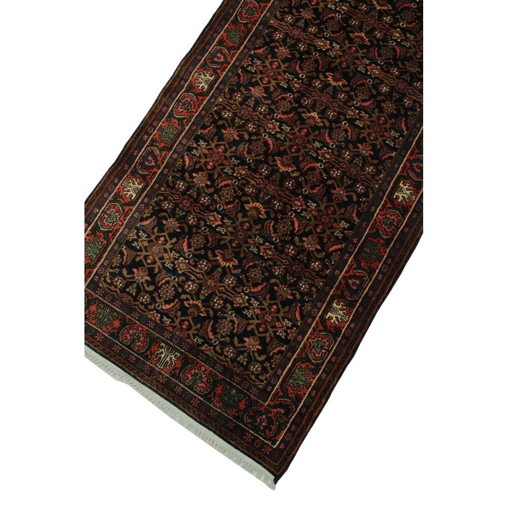 Noori Rug Vintage Sterling Black/Pink Runner - 2'8" x 10'6"