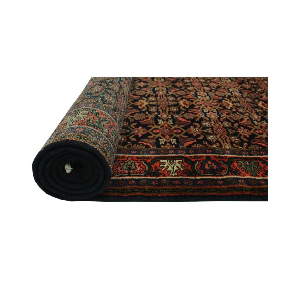 Noori Rug Vintage Sterling Black/Pink Runner - 2'8" x 10'6"