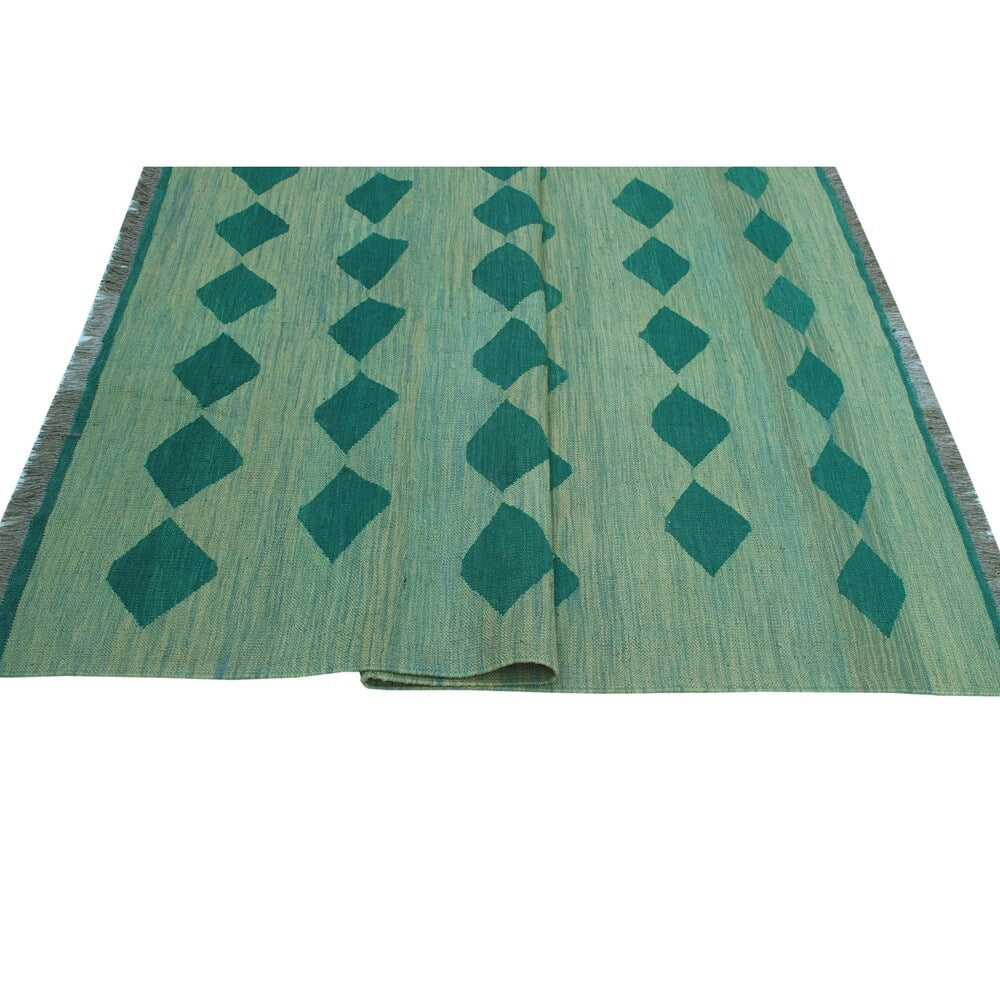 Noori Rug Winchester Kilim Antarah Lt. Blue/Turquoise Rug - 4'11" x 6'8"