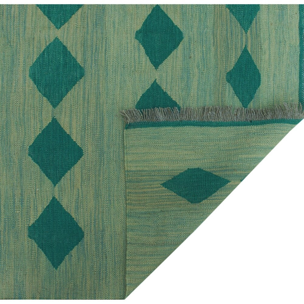 Noori Rug Winchester Kilim Antarah Lt. Blue/Turquoise Rug - 4'11" x 6'8"