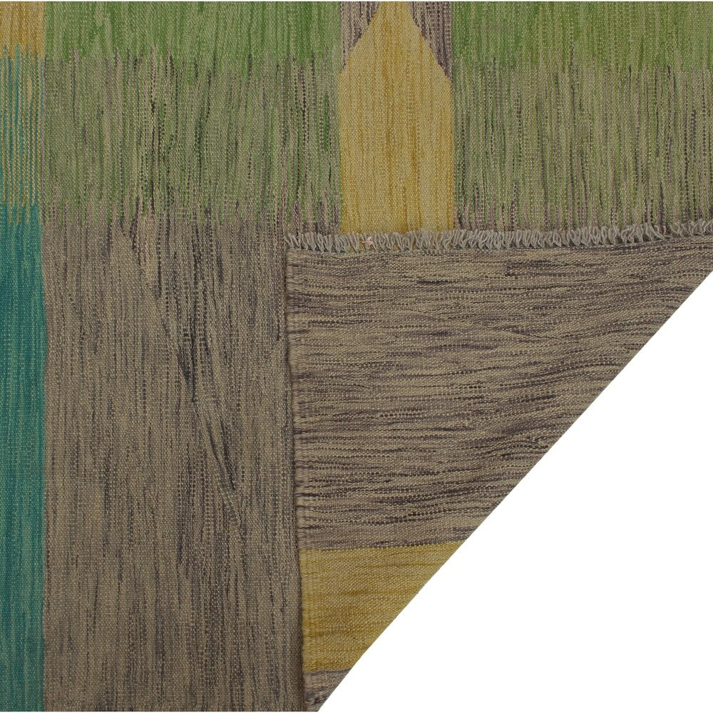 Noori Rug Winchester Kilim Kinsey Green/Gold Rug - 8'2" x 10'1"