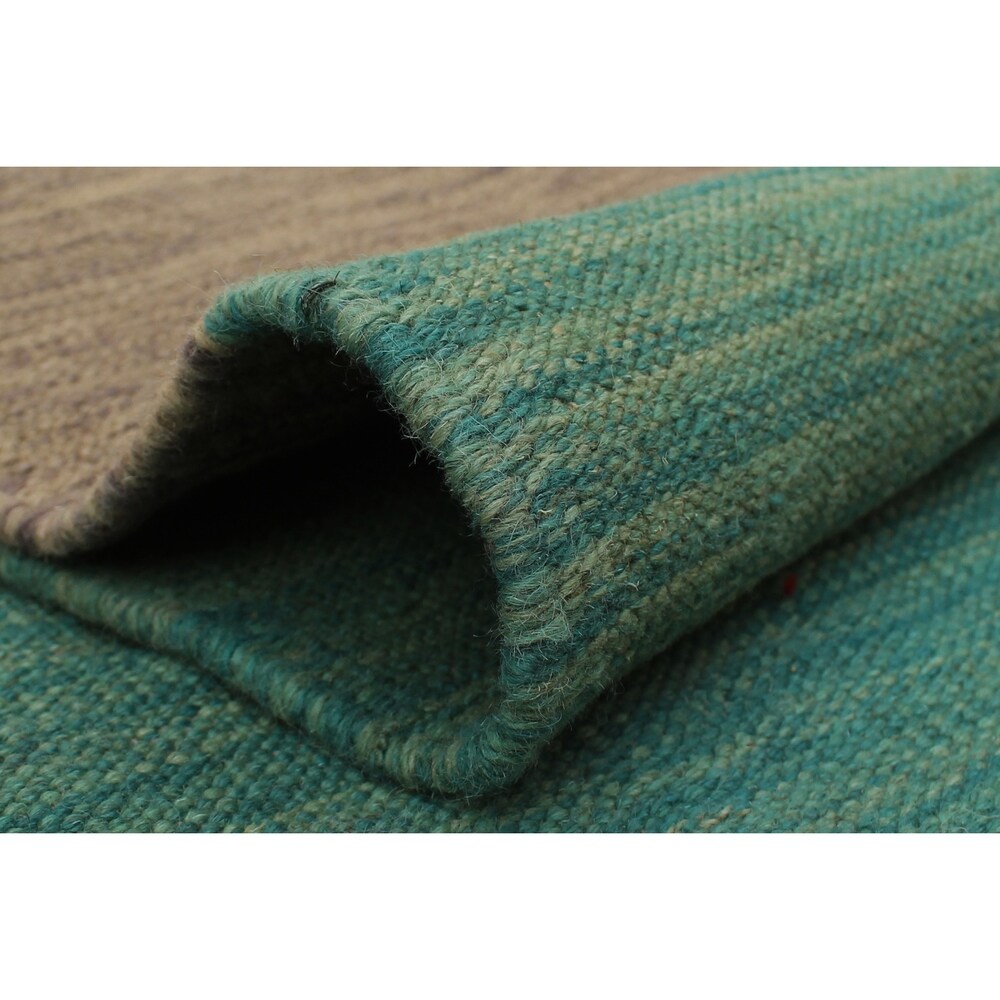 Noori Rug Winchester Kilim Kinsey Green/Gold Rug - 8'2" x 10'1"