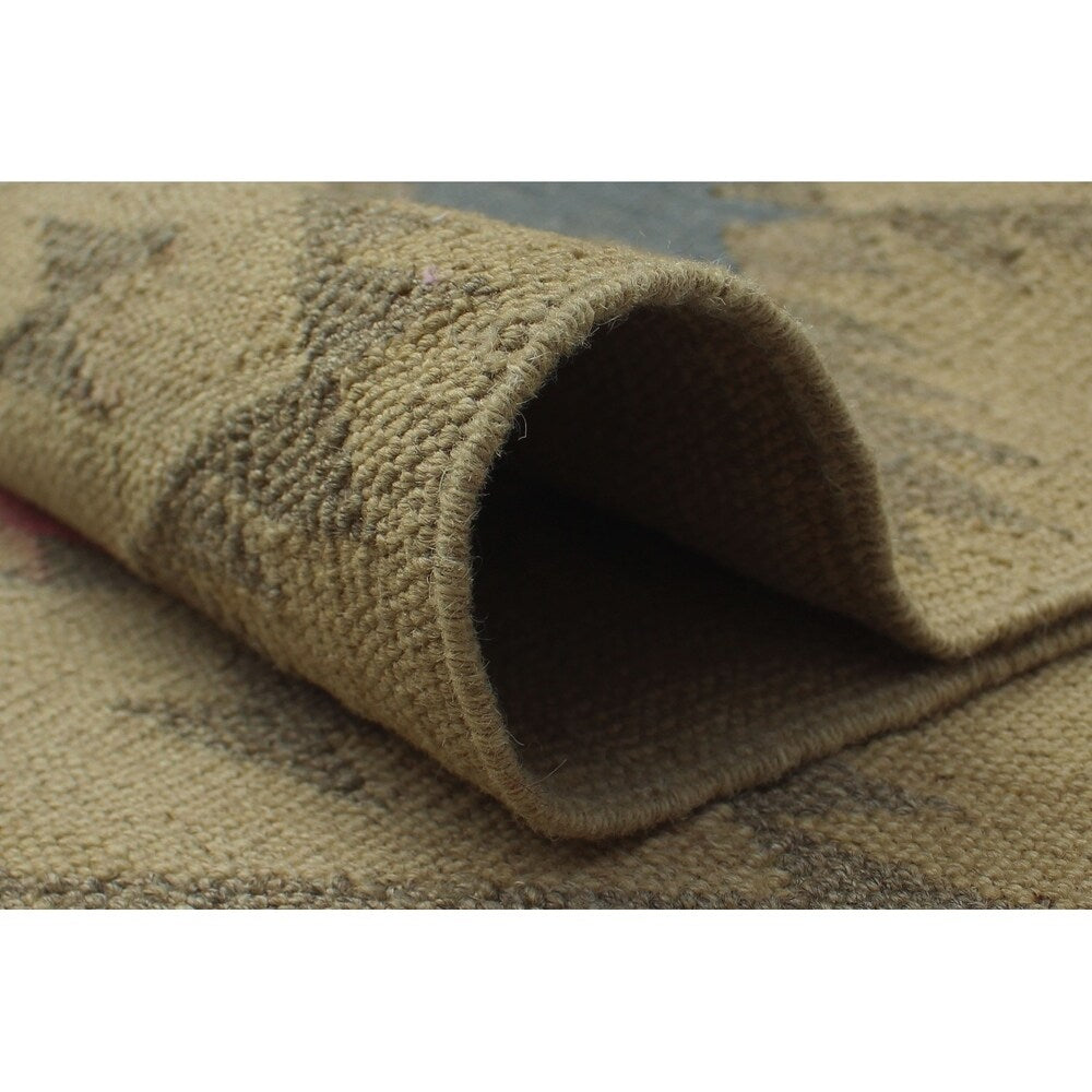 Noori Rug Winchester Kilim Laureen Beige/Grey Rug - 4'10" x 6'5"