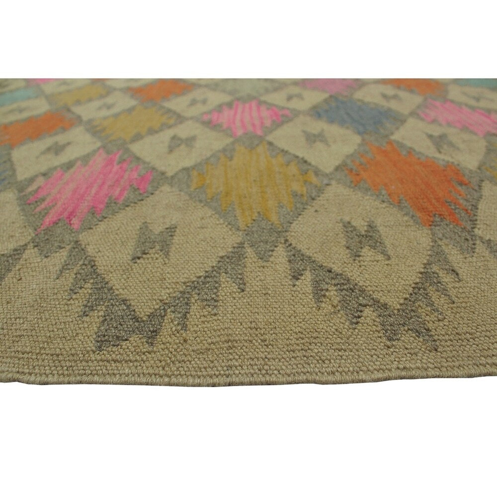 Noori Rug Winchester Kilim Laureen Beige/Grey Rug - 4'10" x 6'5"