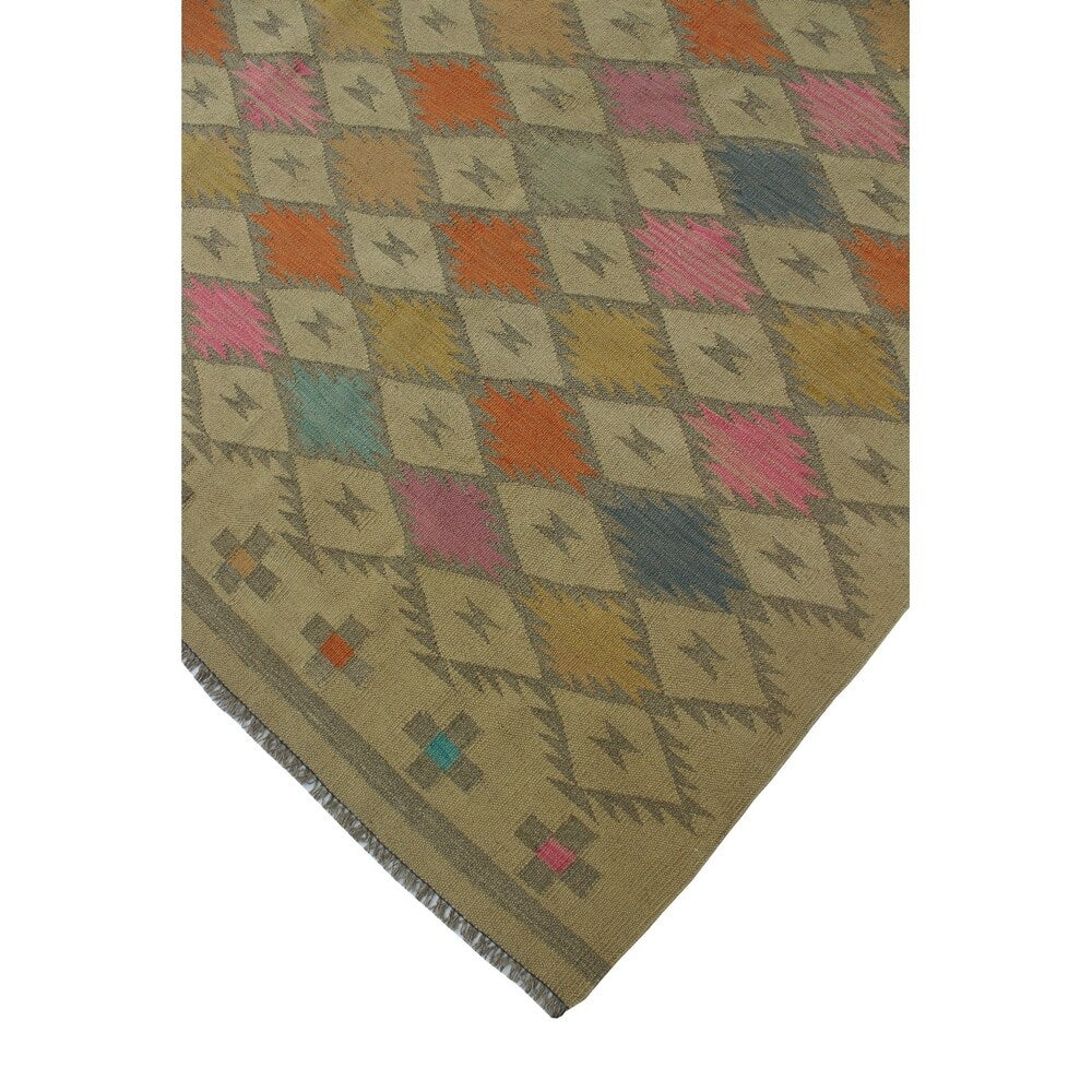 Noori Rug Winchester Kilim Laureen Beige/Grey Rug - 4'10" x 6'5"