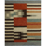 Noori Rug Winchester Kilim Lenore Ivory/Orange Rug - 7'9" x 9'8"