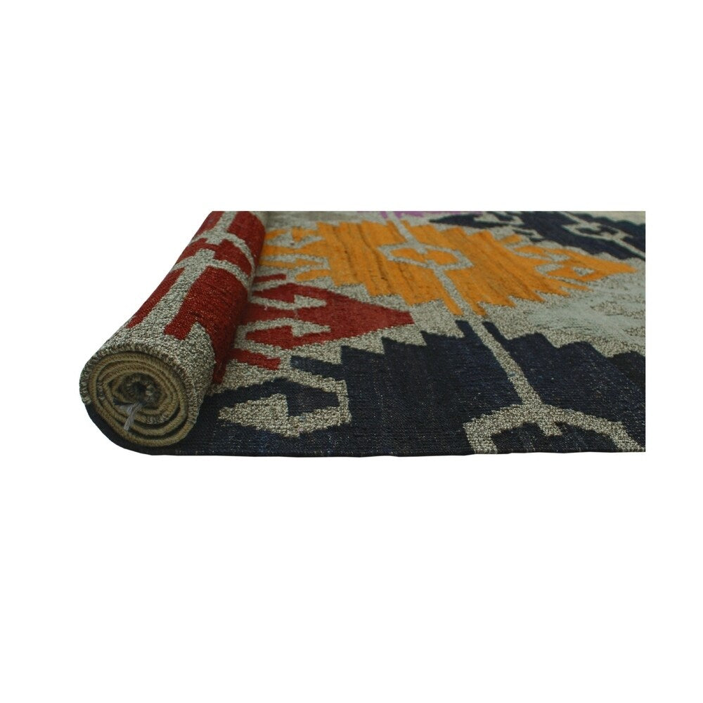 Noori Rug Winchester Kilim Rona Black/Grey Rug - 11'11" x 17'2"