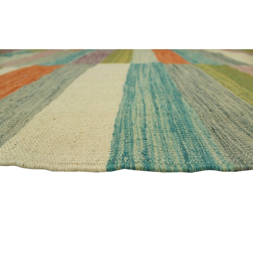 Noori Rug Winchester Kilim Sarosh Ivory/Rust Rug - 5'9" x 7'10"