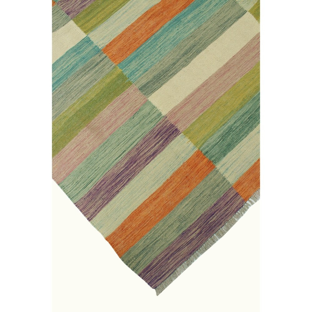 Noori Rug Winchester Kilim Sarosh Ivory/Rust Rug - 5'9" x 7'10"