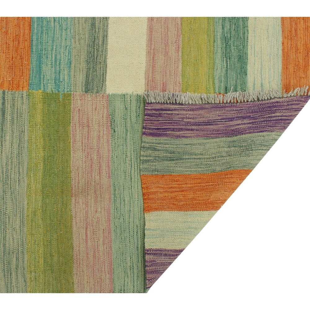 Noori Rug Winchester Kilim Sarosh Ivory/Rust Rug - 5'9" x 7'10"