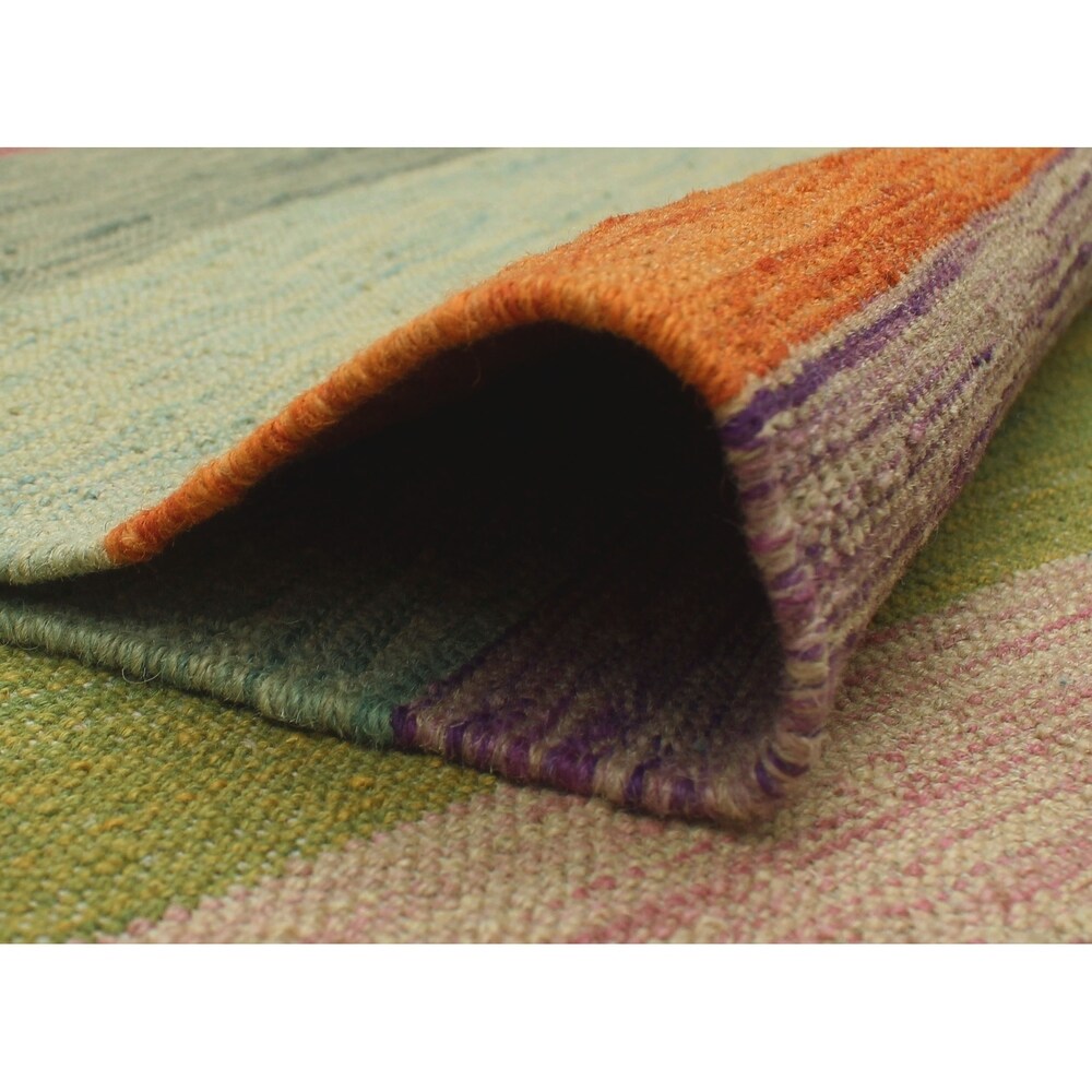 Noori Rug Winchester Kilim Sarosh Ivory/Rust Rug - 5'9" x 7'10"