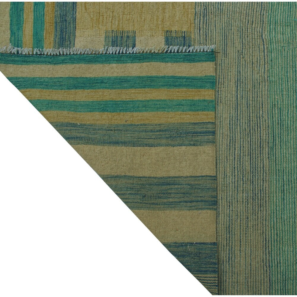 Noori Rug Winchester Kilim Tracey Ivory/Blue Rug - 8'4" x 9'8"