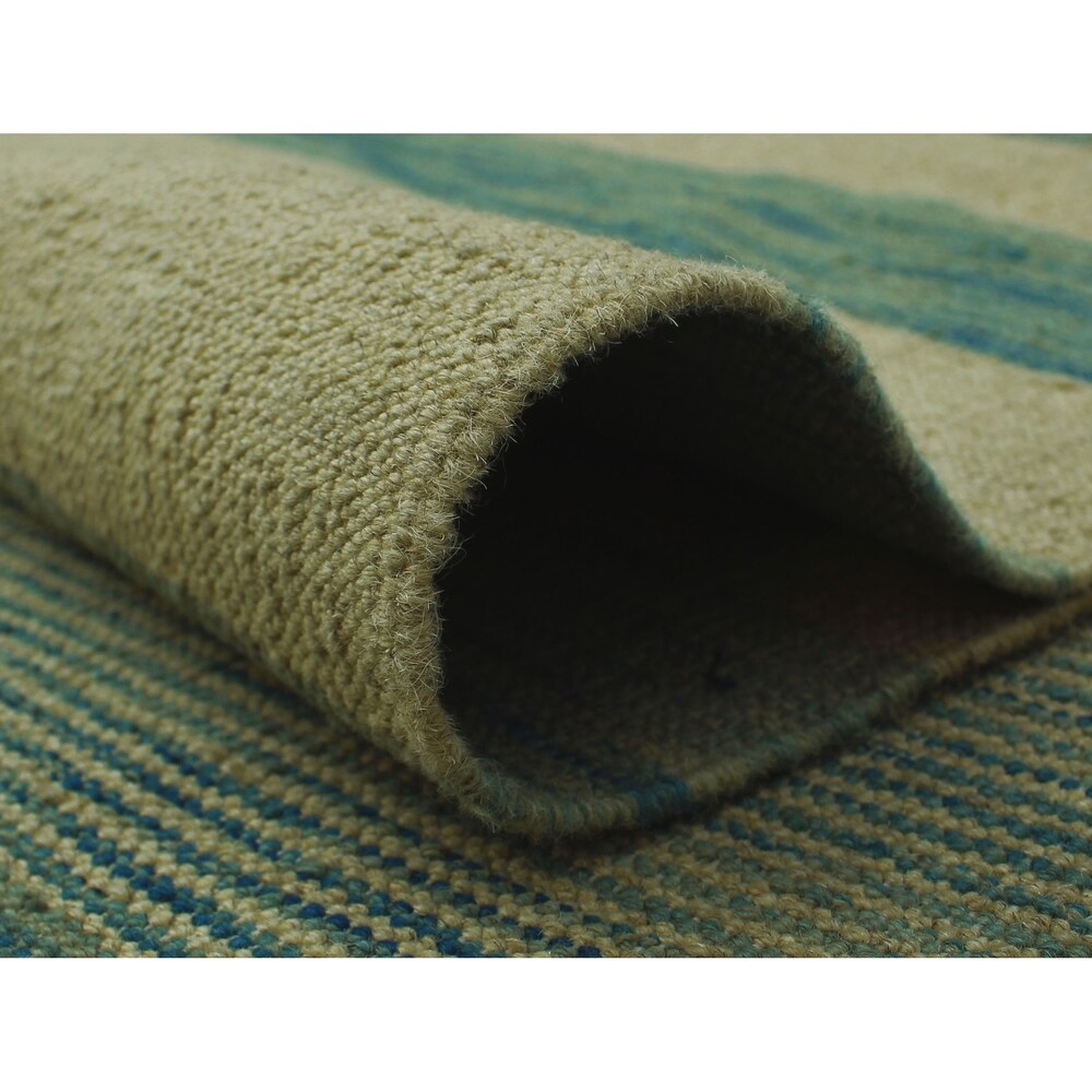 Noori Rug Winchester Kilim Tracey Ivory/Blue Rug - 8'4" x 9'8"