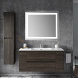 Nora Rectangular Frameless Anti-Fog Aluminum Front-lit Tri-color LED Bathroom Vanity Mirror with Smart Touch Control