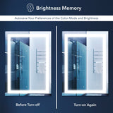 Nora Rectangular Frameless Anti-Fog Aluminum Front-lit Tri-color LED Bathroom Vanity Mirror with Smart Touch Control
