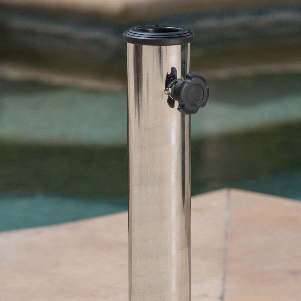Norco Outdoor 50-pound Round Stainless Steel Umbrella Base Holder by Christopher Knight Home
