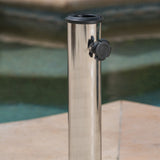 Norco Outdoor 50-pound Round Stainless Steel Umbrella Base Holder by Christopher Knight Home