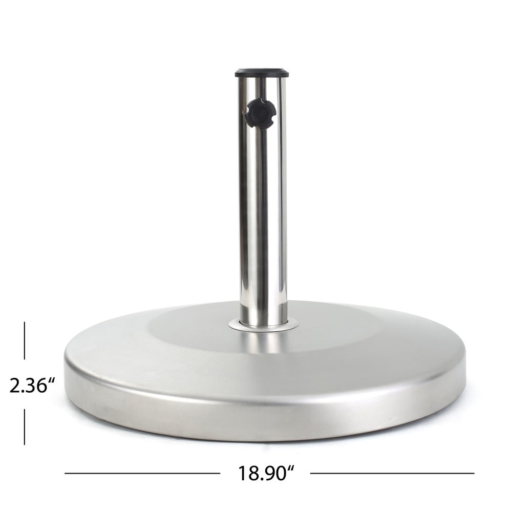 Norco Outdoor 50-pound Round Stainless Steel Umbrella Base Holder by Christopher Knight Home