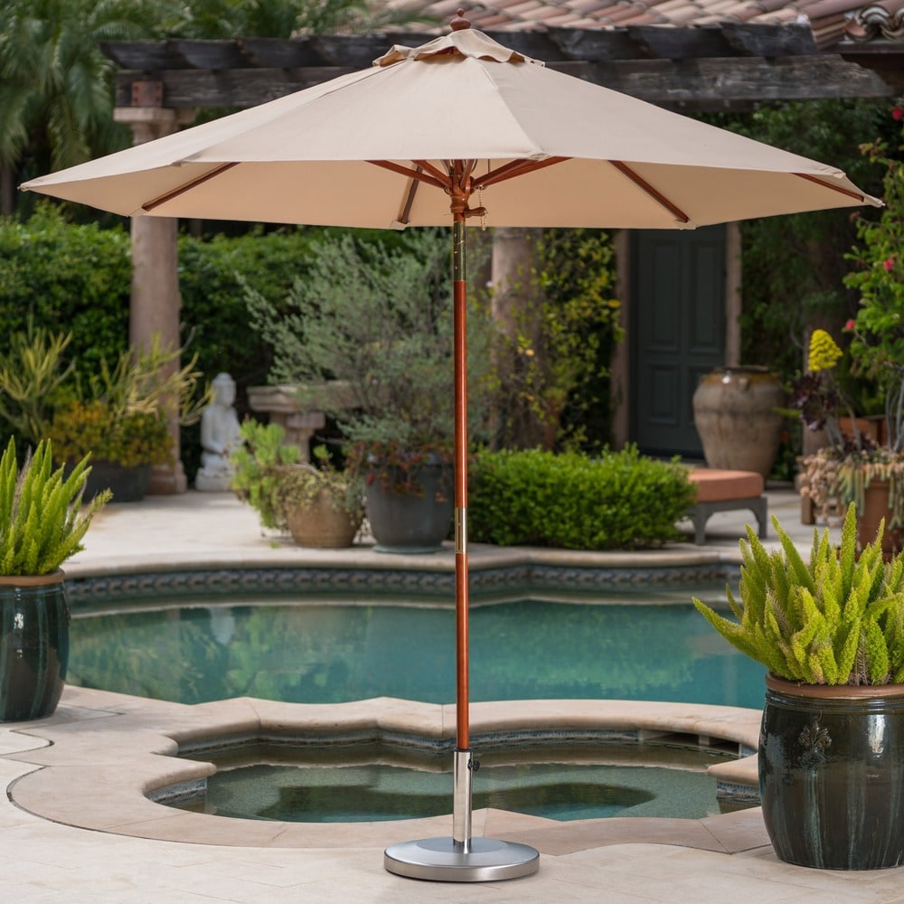 Norco Outdoor 50-pound Round Stainless Steel Umbrella Base Holder by Christopher Knight Home
