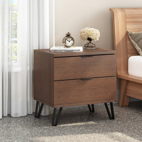 Norcross 2 Drawer Wide Nightstand by Christopher Knight Home